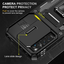 Kemény műanyag és rugalmas TPU hibrid tok Xiaomi Redmi Note 11 Pro telefonhoz - FEKETE