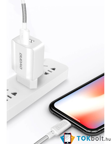 DUDAO töltő EU USB 2x USB 5V / 2.4A white (A2EU) - FEHÉR