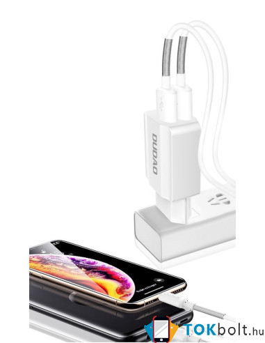 DUDAO töltő EU USB 2x USB 5V / 2.4A white (A2EU) - FEHÉR