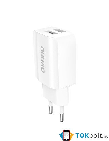 DUDAO töltő EU USB 2x USB 5V / 2.4A white (A2EU) - FEHÉR