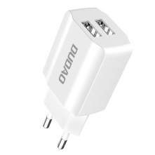 DUDAO töltő EU USB 2x USB 5V / 2.4A white (A2EU) - FEHÉR