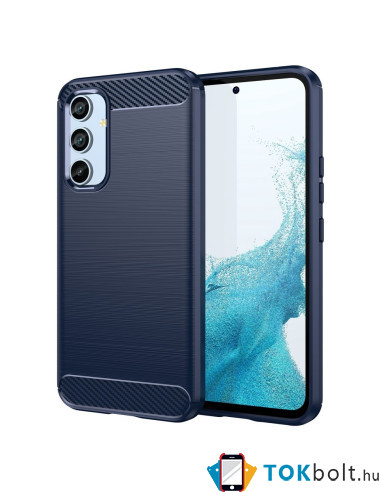 Samsung Galaxy A54 5G karbon mintás tok - KÉK