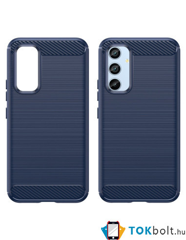 Samsung Galaxy A54 5G karbon mintás tok - KÉK