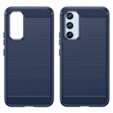 Samsung Galaxy A54 5G karbon mintás tok - KÉK