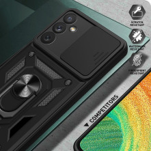 Kemény műanyag és rugalmas TPU hibrid tok Samsung Galaxy A34 5G telefonhoz - ZÖLD