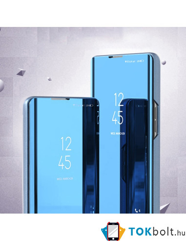 Flip telefontok átlátszó előlappal Samsung Galaxy A34 5G készülékhez - KÉK