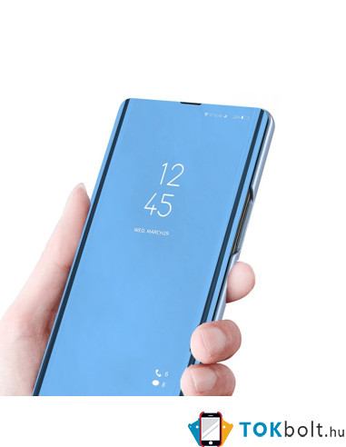 Flip telefontok átlátszó előlappal Samsung Galaxy A34 5G készülékhez - KÉK
