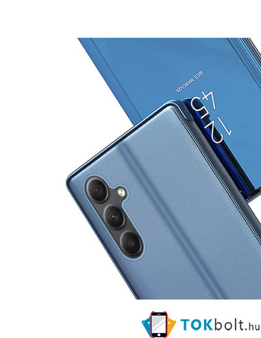 Flip telefontok átlátszó előlappal Samsung Galaxy A34 5G készülékhez - KÉK