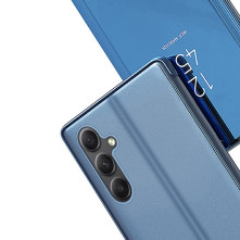 Flip telefontok átlátszó előlappal Samsung Galaxy A34 5G készülékhez - KÉK