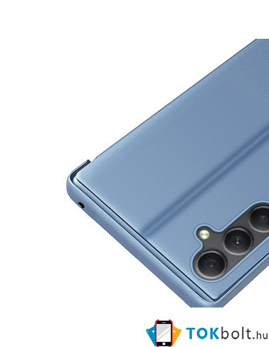 Flip telefontok átlátszó előlappal Samsung Galaxy A34 5G készülékhez - KÉK
