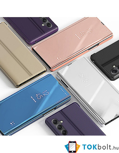 Flip telefontok átlátszó előlappal Samsung Galaxy A34 5G készülékhez - KÉK