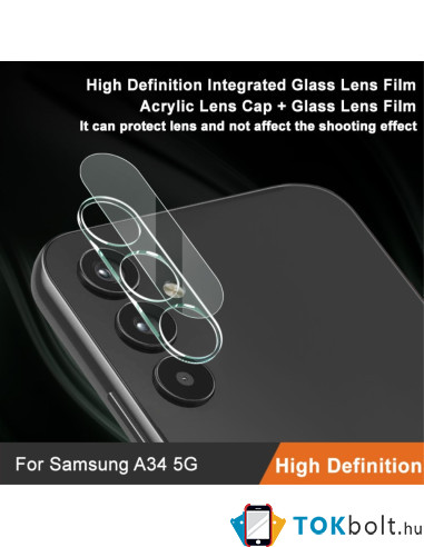 IMAK telefon kamera védő üveg Samsung Galaxy A34 5G típusú készülékhez - 1 db