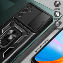 Kemény műanyag és rugalmas TPU hibrid tok Samsung Galaxy A14 4G / A14 5G telefonhoz - ZÖLD