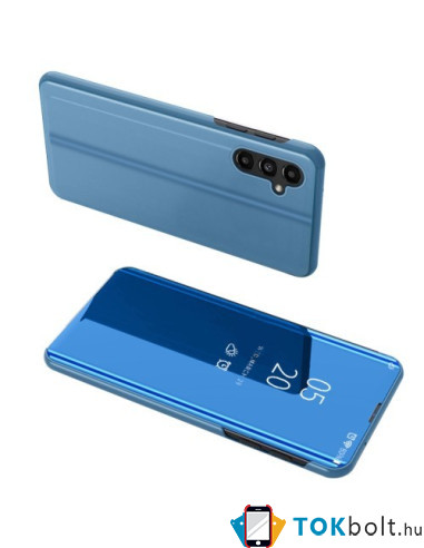 Flip telefontok átlátszó előlappal Samsung Galaxy A14 4G / A14 5G készülékhez - KÉK