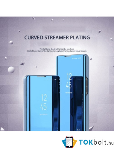 Flip telefontok átlátszó előlappal Samsung Galaxy A14 4G / A14 5G készülékhez - KÉK