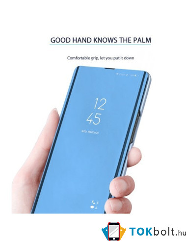 Flip telefontok átlátszó előlappal Samsung Galaxy A14 4G / A14 5G készülékhez - RÓZSAARANY