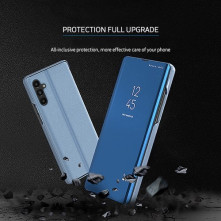 Flip telefontok átlátszó előlappal Samsung Galaxy A14 4G / A14 5G készülékhez - RÓZSAARANY