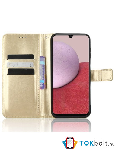 Oldalra nyíló tok Samsung Galaxy A14 4G / A14 5G telefonhoz - ARANY