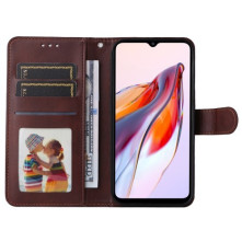 Oldalra nyíló tok Xiaomi Redmi 12C telefonhoz - BARNA