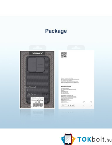 NILLKIN masszív tok kameravédővel Samsung Galaxy A54 5G telefonhoz - KÉK
