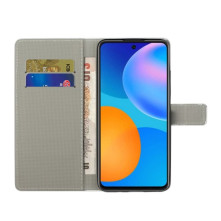 Oldalra nyíló mintás telefontok Xiaomi Redmi Note 11 Pro telefonhoz - ZÖLD BAGLYOS