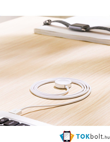 Joyroom 2,5 W-os QI vezeték nélküli töltő Apple Watch órákhoz 1,2 m (S-IW001S) - FEHÉR