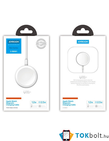 Joyroom 2,5 W-os QI vezeték nélküli töltő Apple Watch órákhoz 1,2 m (S-IW001S) - FEHÉR