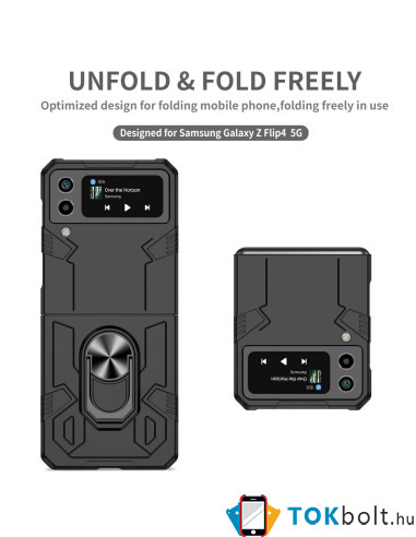FORCELL MECHA tok Samsung Galaxy Z Flip4 készülékhez - FEKETE