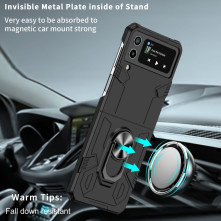 FORCELL MECHA tok Samsung Galaxy Z Flip4 készülékhez - FEKETE