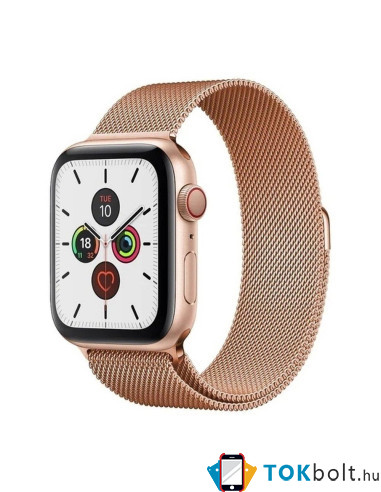 Mágneses fém óraszíj Apple Watch 7 7/8 41mm - RÓZSAARANY