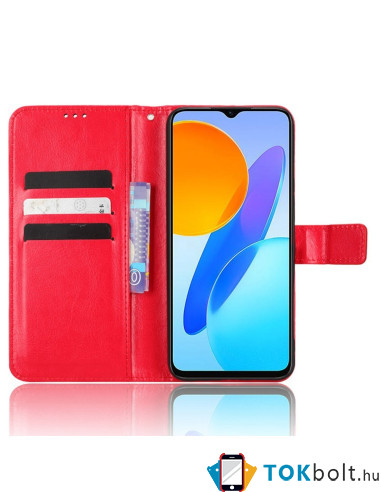 Oldalra nyíló tok Honor 70 Lite 5G / X6 / Honor Play6C / X8 5G telefonhoz - PIROS