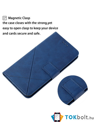 Oldalra nyíló tok Xiaomi Redmi Note 12 / Poco X5 telefonhoz - KÉK