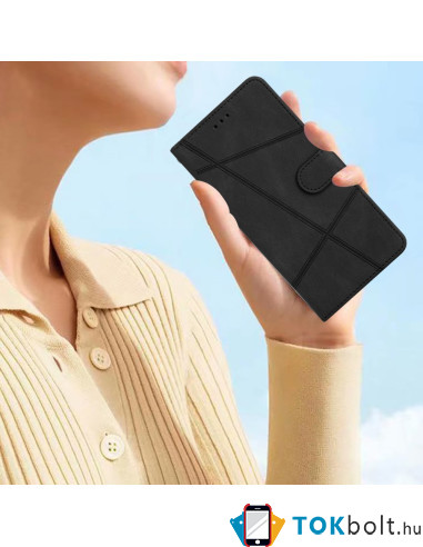 Oldalra nyíló tok Motorola Moto G13 telefonhoz - FEKETE