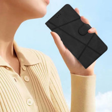 Oldalra nyíló tok Motorola Moto G13 telefonhoz - FEKETE