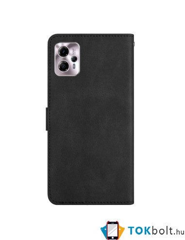 Oldalra nyíló tok Motorola Moto G13 telefonhoz - FEKETE