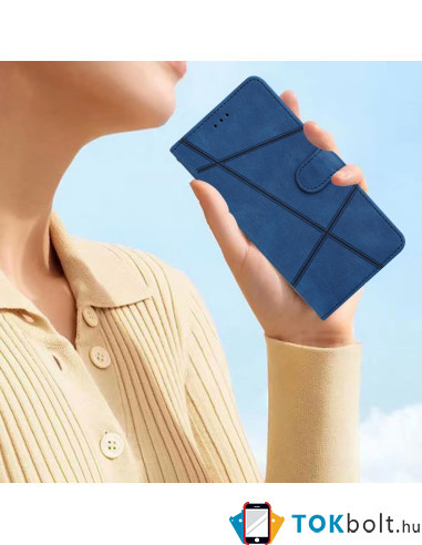 Oldalra nyíló tok Motorola Moto G13 telefonhoz - KÉK