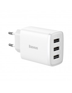 BASEUS töltő 3x USB 17W (CCXJ020102) - FEHÉR