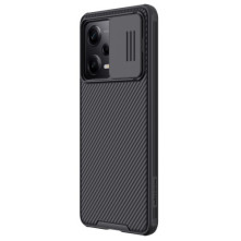 NILLKIN masszív tok kameravédővel Xiaomi Redmi Note 12 Pro / Poco X5 Pro telefonhoz - FEKETE