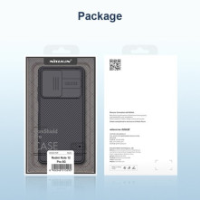 NILLKIN masszív tok kameravédővel Xiaomi Redmi Note 12 Pro / Poco X5 Pro telefonhoz - FEKETE