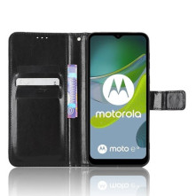 Oldalra nyíló tok Motorola Moto E13 telefonhoz - FEKETE