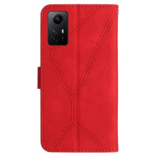 Oldalra nyíló tok Xiaomi Redmi Note 12s telefonhoz - PIROS