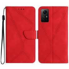 Oldalra nyíló tok Xiaomi Redmi Note 12s telefonhoz - PIROS