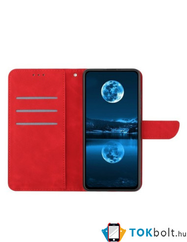 Oldalra nyíló tok Xiaomi Redmi Note 12s telefonhoz - PIROS