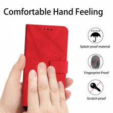 Oldalra nyíló tok Xiaomi Redmi Note 12s telefonhoz - PIROS