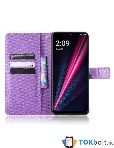 Oldalra nyíló tok T Phone Pro 5G / T-Mobile REVVL 6 Pro telefonhoz - LILA