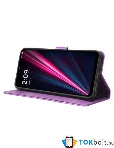 Oldalra nyíló tok T Phone Pro 5G / T-Mobile REVVL 6 Pro telefonhoz - LILA