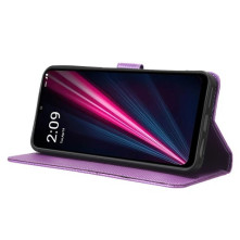 Oldalra nyíló tok T Phone Pro 5G / T-Mobile REVVL 6 Pro telefonhoz - LILA