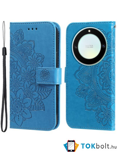 Oldalra nyíló tok Honor Magic5 Lite / Honor X9a telefonhoz - KÉK