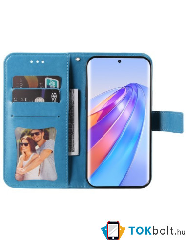 Oldalra nyíló tok Honor Magic5 Lite / Honor X9a telefonhoz - KÉK