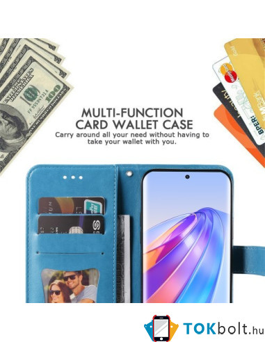 Oldalra nyíló tok Honor Magic5 Lite / Honor X9a telefonhoz - KÉK